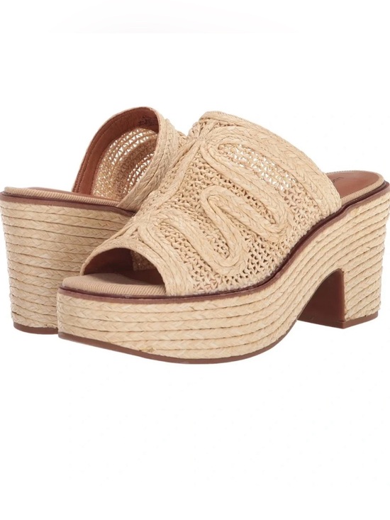 Lucky Brand Shoes - Women’s LUCKY BRAND Natural woven platform mule sandals- Size 6